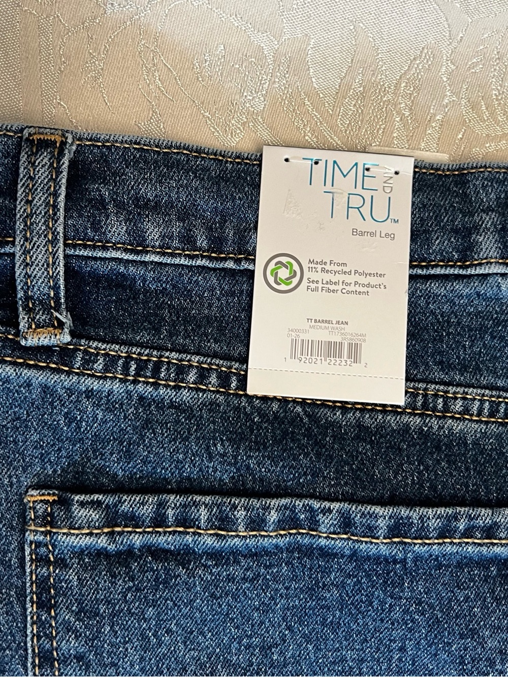 Dark Blue Barrel Size 16 Denim Jeans NWT - Picture 8 of 10
